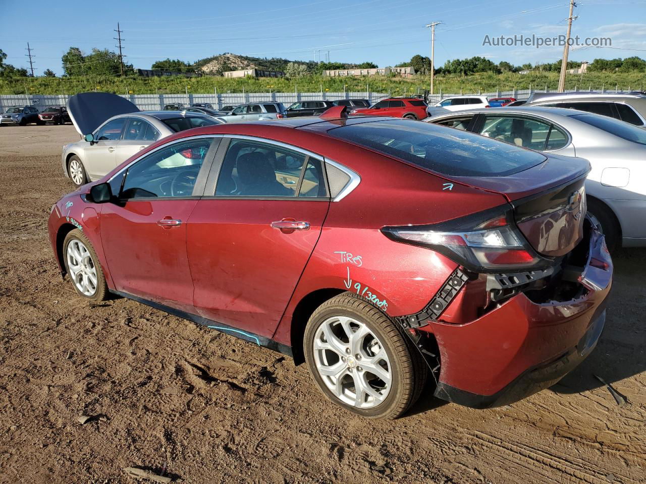 2017 Chevrolet Volt Premier Maroon vin: 1G1RD6S59HU180096