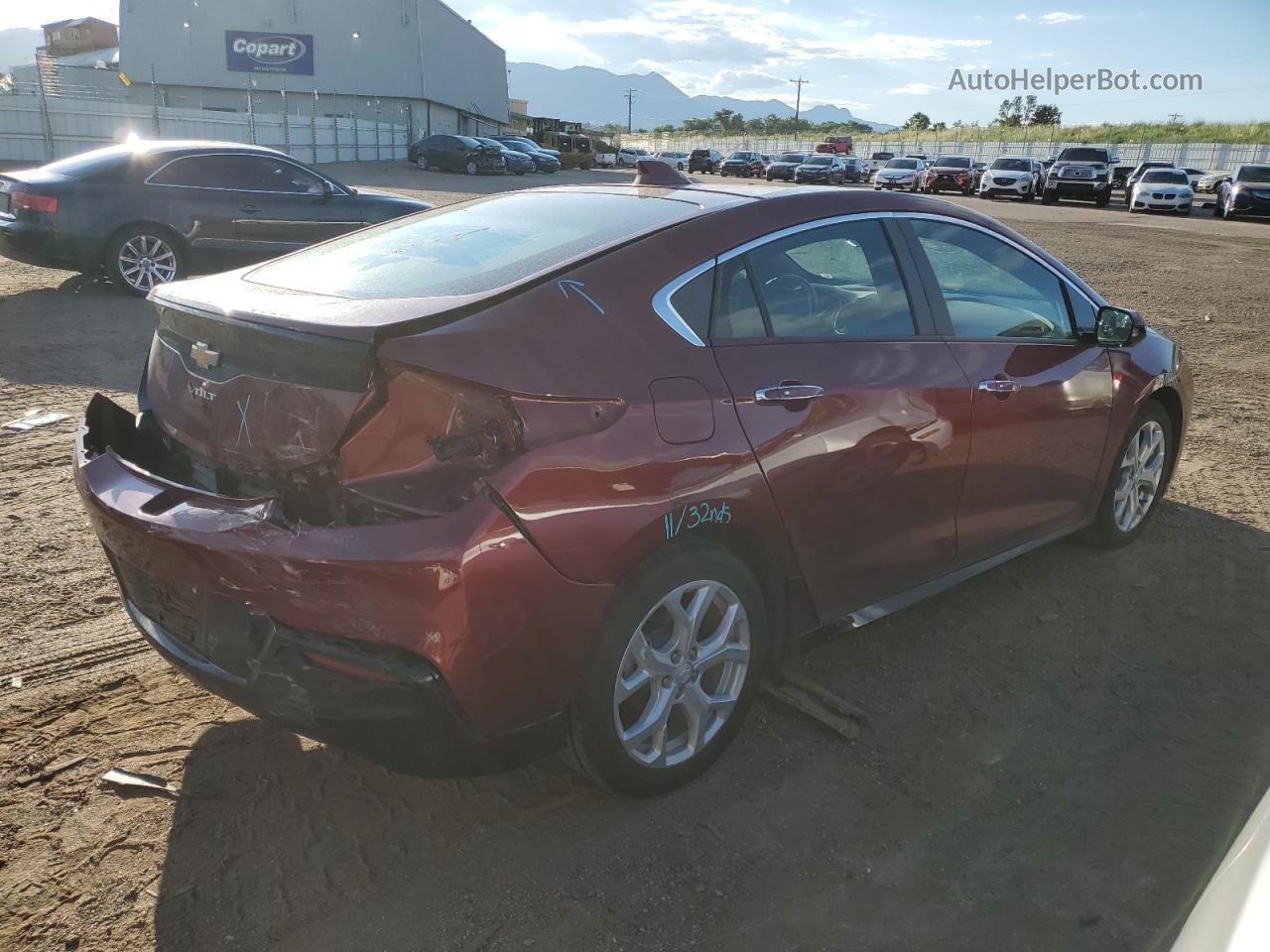 2017 Chevrolet Volt Premier Maroon vin: 1G1RD6S59HU180096