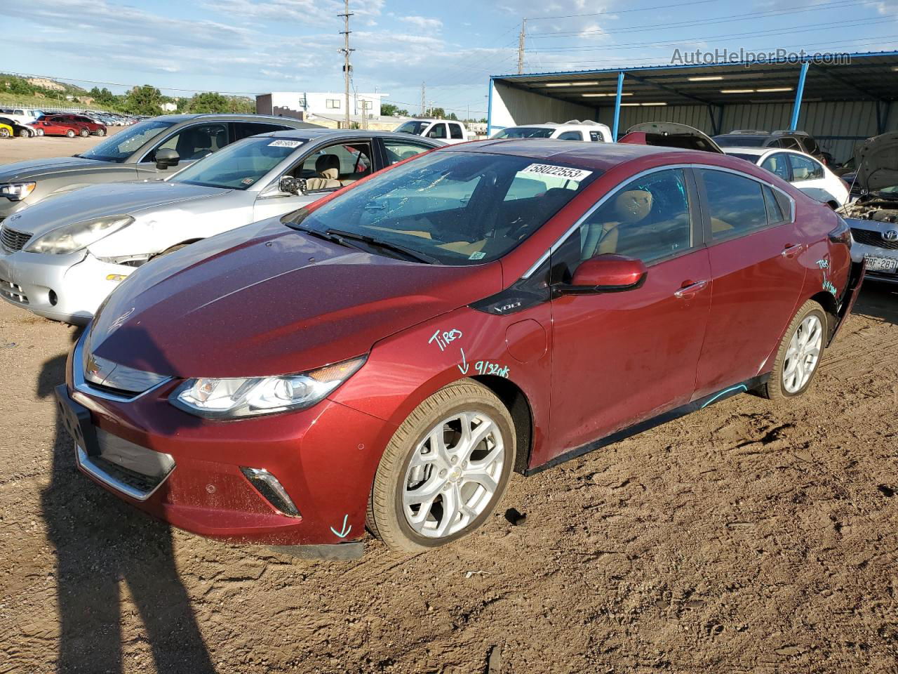 2017 Chevrolet Volt Premier Maroon vin: 1G1RD6S59HU180096