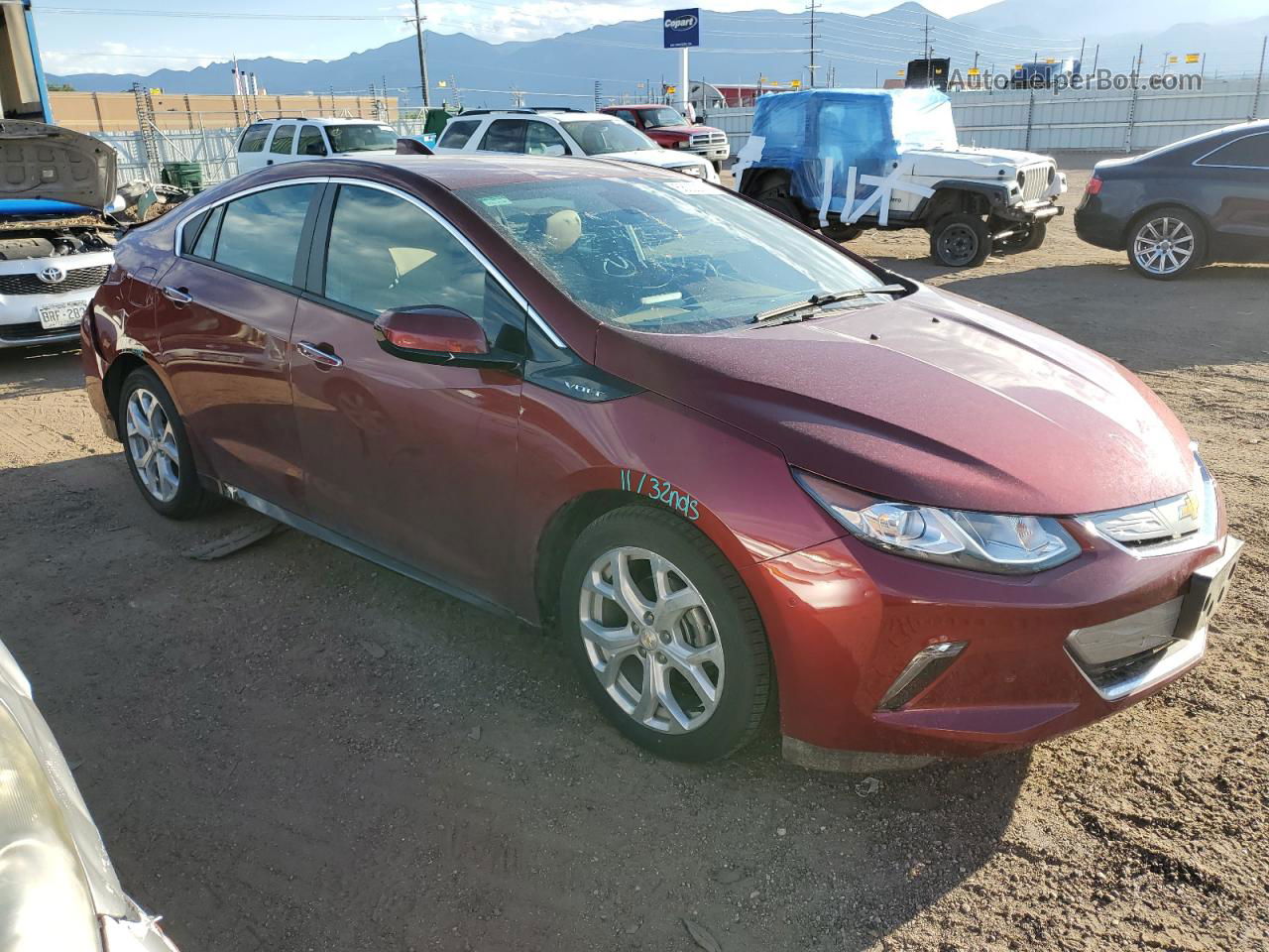 2017 Chevrolet Volt Premier Темно-бордовый vin: 1G1RD6S59HU180096