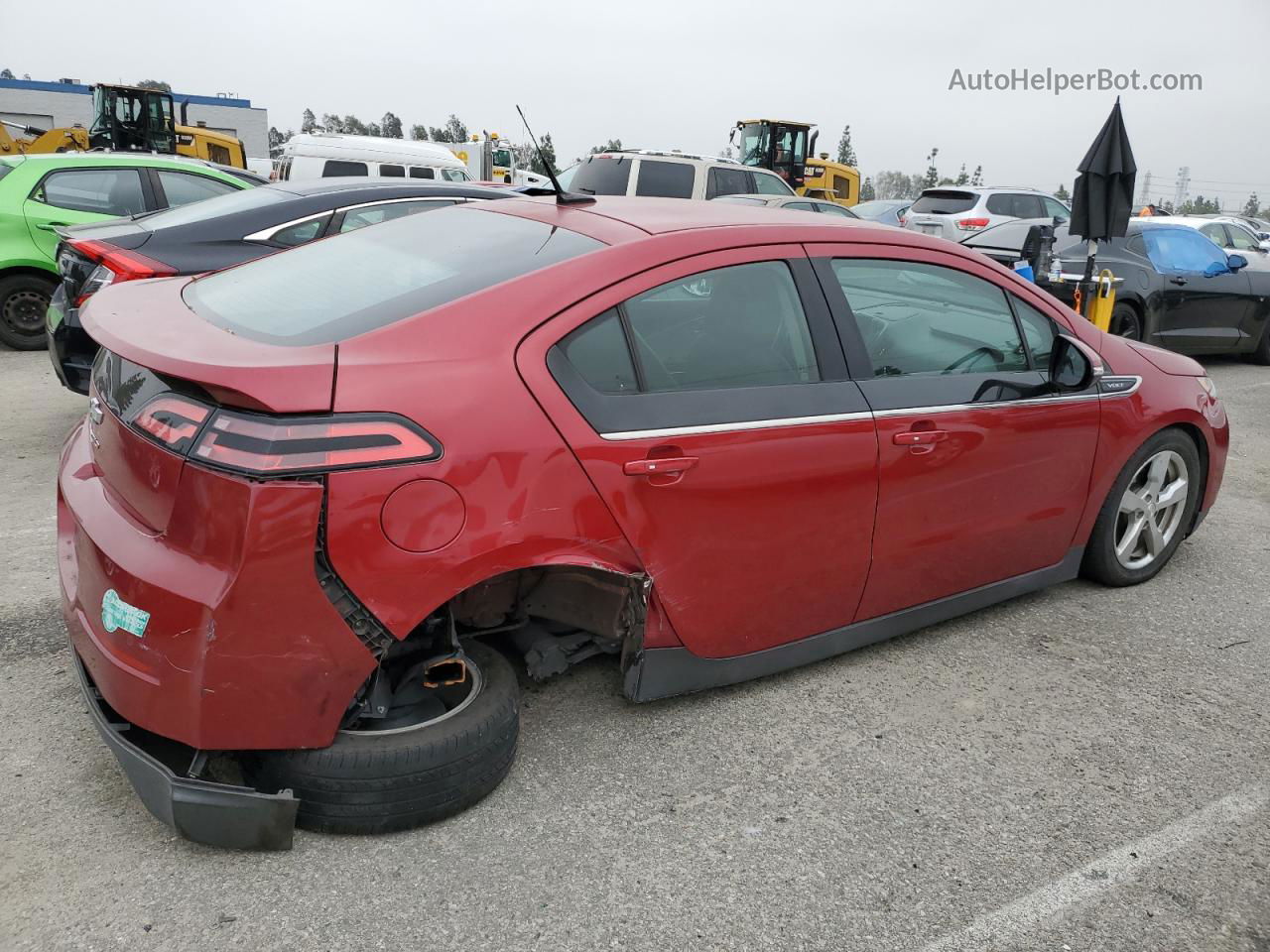 2013 Chevrolet Volt  Burgundy vin: 1G1RF6E48DU141698