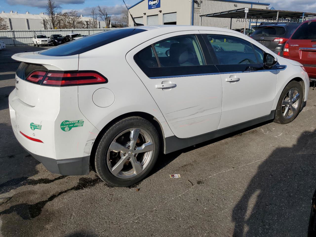 2013 Chevrolet Volt  White vin: 1G1RH6E42DU135177