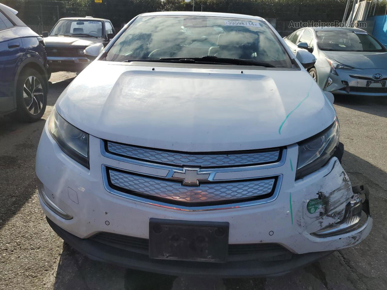 2013 Chevrolet Volt  White vin: 1G1RH6E42DU135177