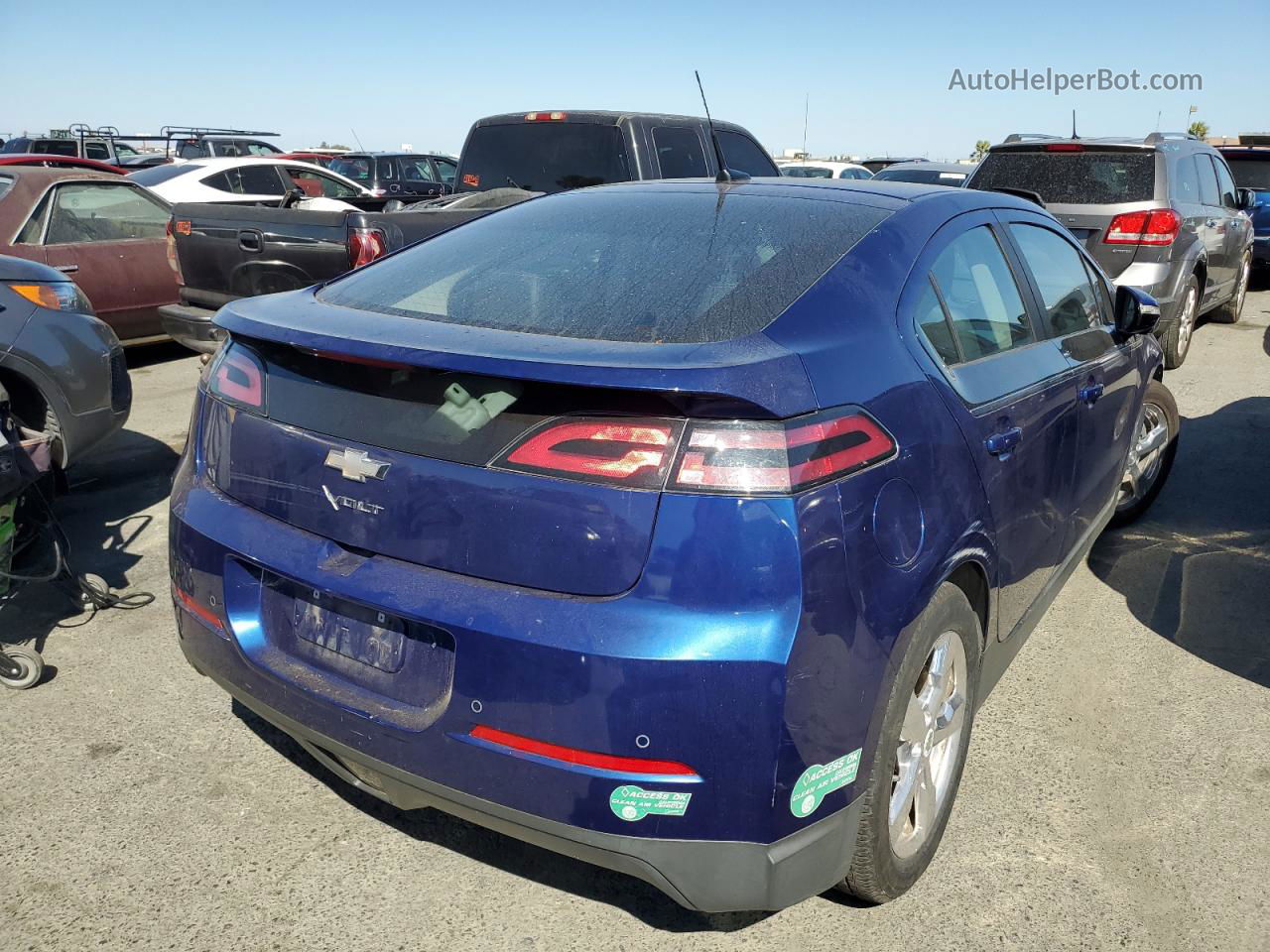 2013 Chevrolet Volt  Blue vin: 1G1RH6E43DU110546