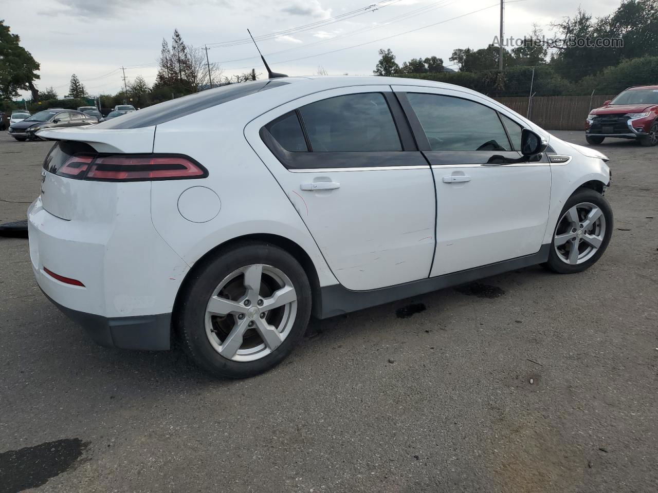 2013 Chevrolet Volt  White vin: 1G1RH6E49DU101317