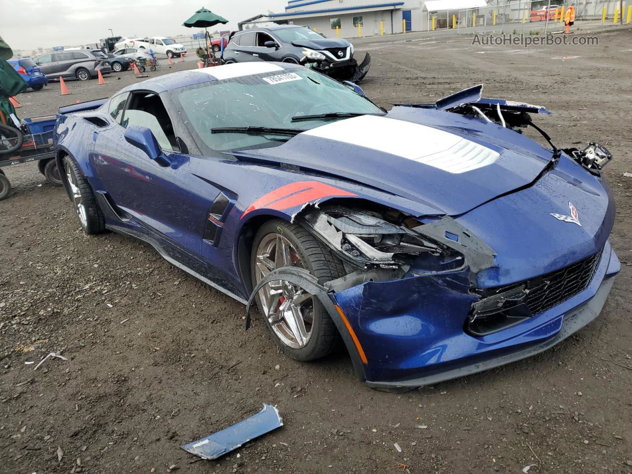 2017 Chevrolet Corvette Grand Sport 3lt Blue vin: 1G1Y12D71H5100523