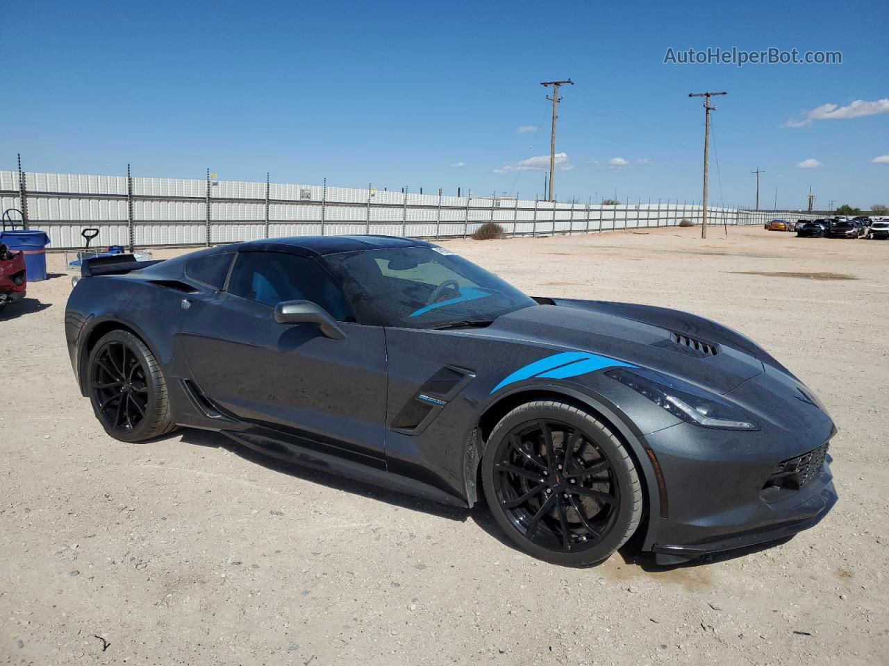 2017 Chevrolet Corvette Grand Sport 3lt Gray vin: 1G1Y12D71H5300835