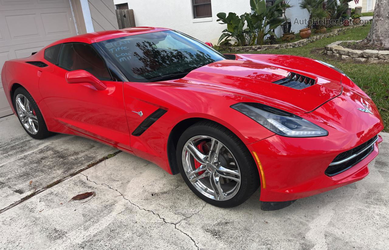 2017 Chevrolet Corvette Stingray 1lt Красный vin: 1G1YB2D70H5123949