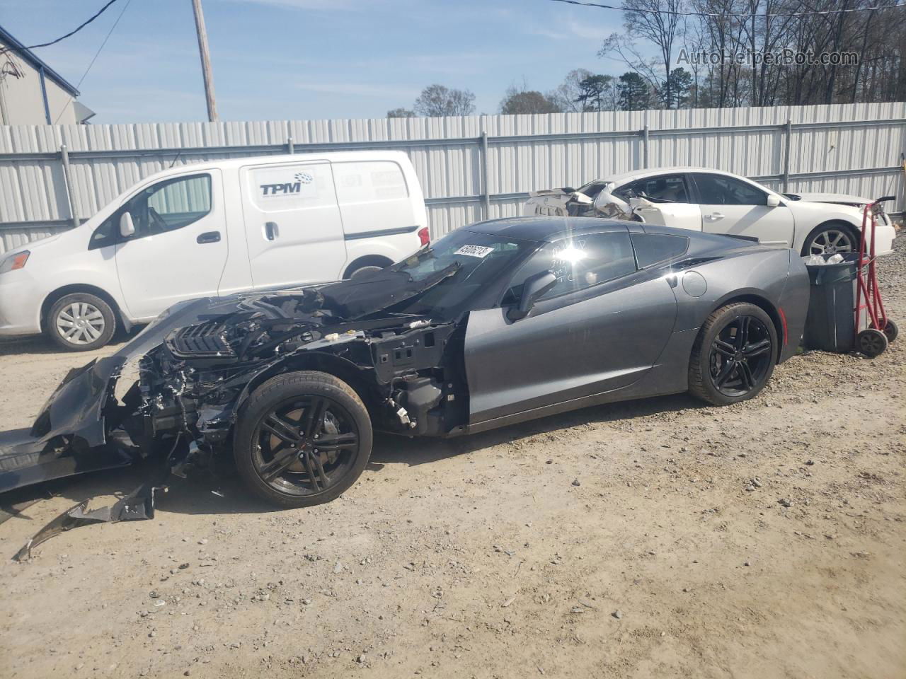 2017 Chevrolet Corvette Stingray 1lt Серый vin: 1G1YB2D71H5120252