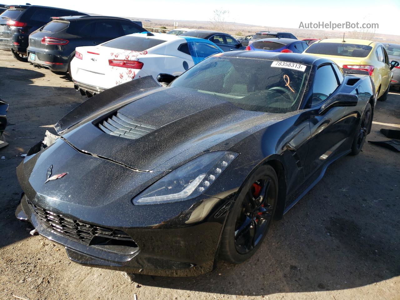 2017 Chevrolet Corvette Stingray 1lt Black vin: 1G1YB2D74H5110153