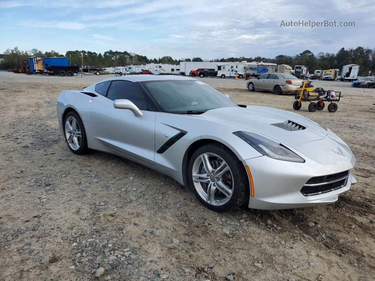 2017 Chevrolet Corvette Stingray 1lt Серебряный vin: 1G1YB2D75H5122943