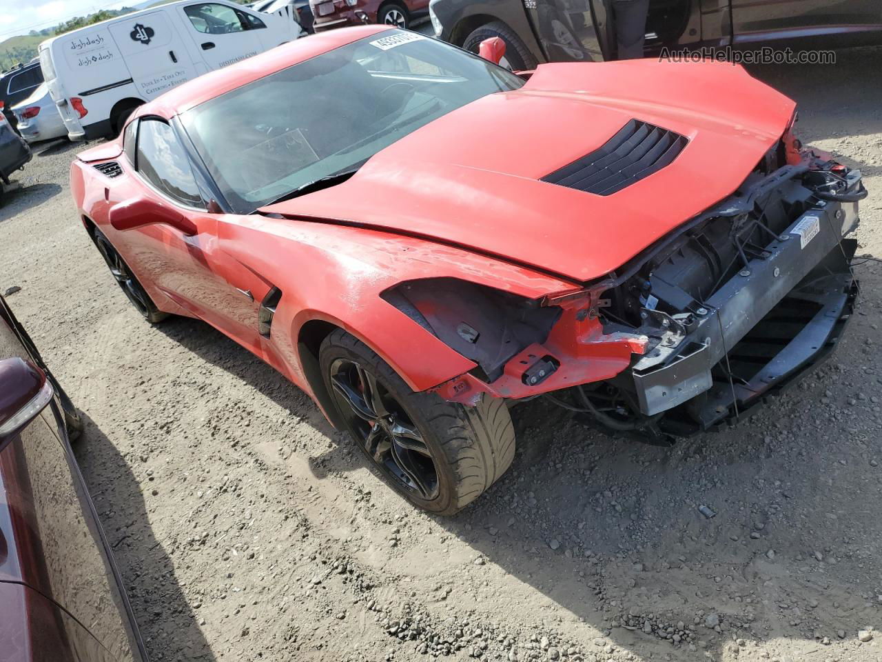 2017 Chevrolet Corvette Stingray 1lt Red vin: 1G1YB2D79H5108947