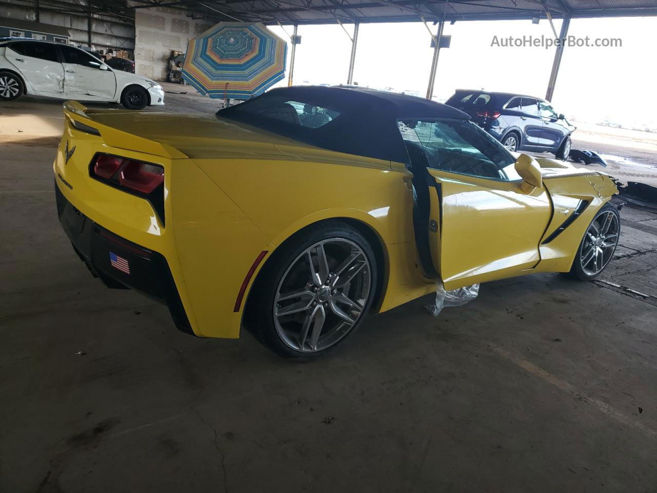 2017 Chevrolet Corvette Stingray 2lt Желтый vin: 1G1YD3D79H5102789