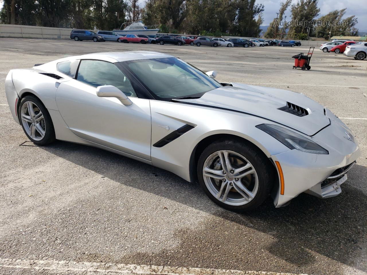 2017 Chevrolet Corvette Stingray 3lt Silver vin: 1G1YF2D78H5114422