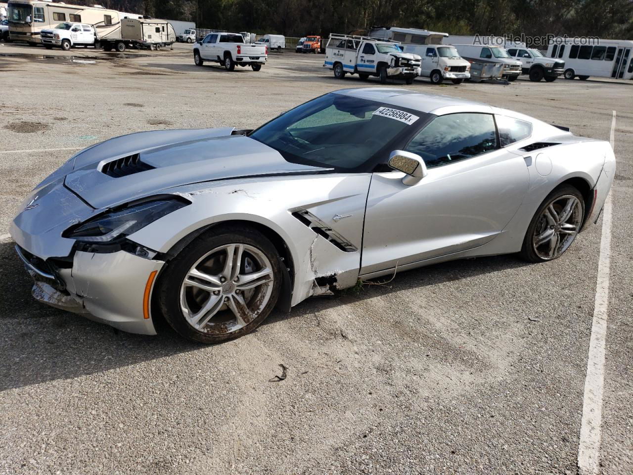 2017 Chevrolet Corvette Stingray 3lt Silver vin: 1G1YF2D78H5114422