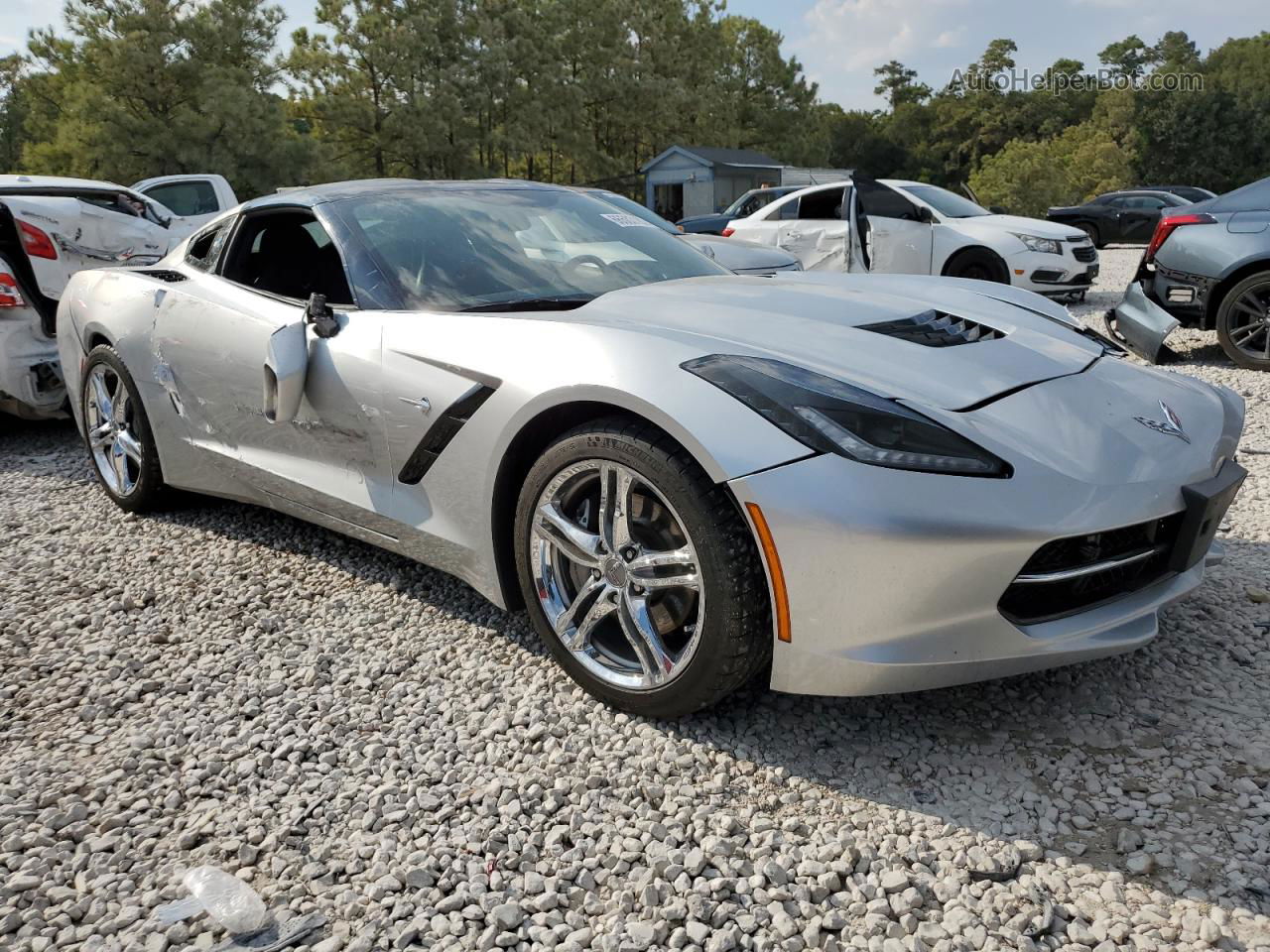 2017 Chevrolet Corvette Stingray 3lt Silver vin: 1G1YF2D78H5115313