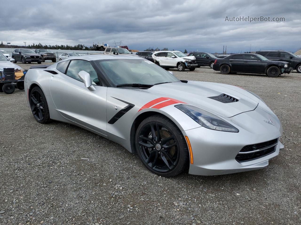 2017 Chevrolet Corvette Stingray 3lt Серебряный vin: 1G1YF2D79H5114395