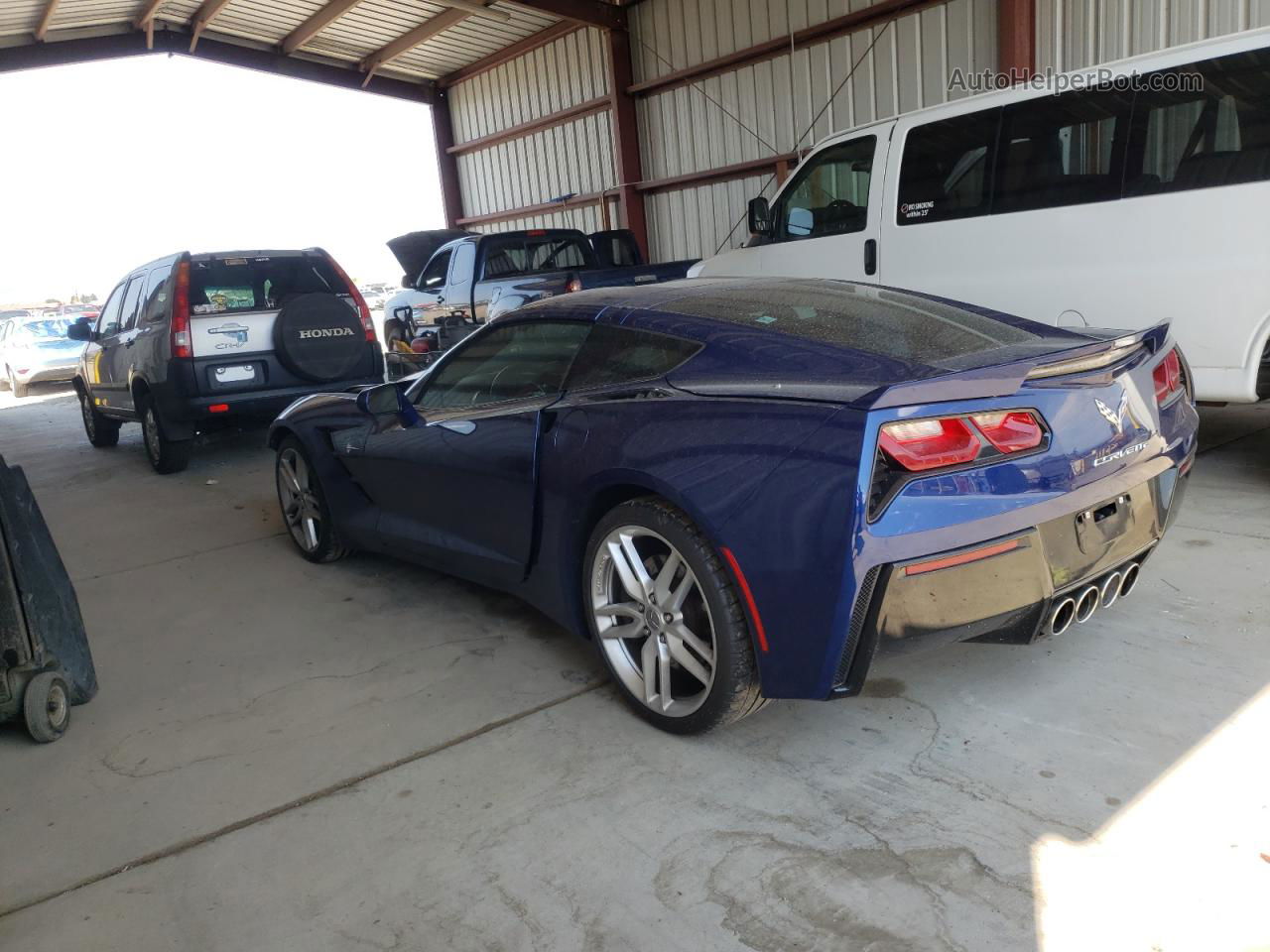 2017 Chevrolet Corvette Stingray Z51 1lt Синий vin: 1G1YG2D77H5111492