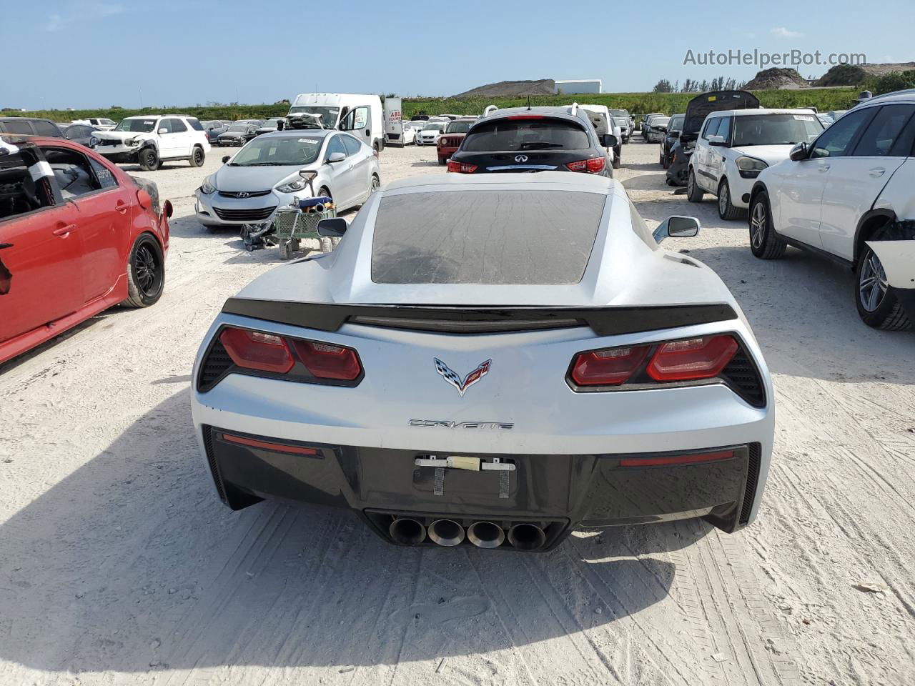 2017 Chevrolet Corvette Stingray Z51 1lt Silver vin: 1G1YG2D78H5113848