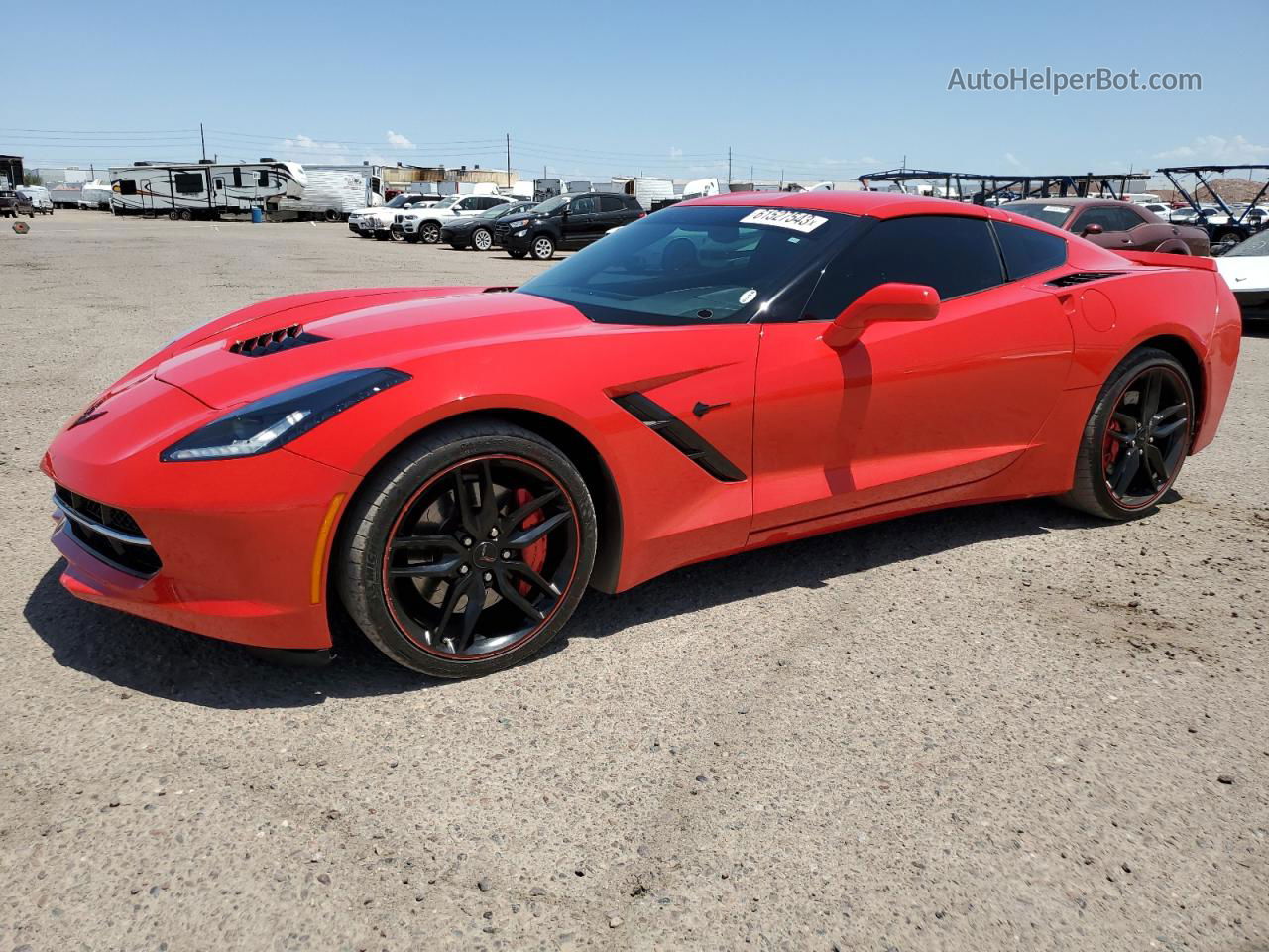 2017 Chevrolet Corvette Stingray Z51 1lt Red vin: 1G1YH2D73H5109753