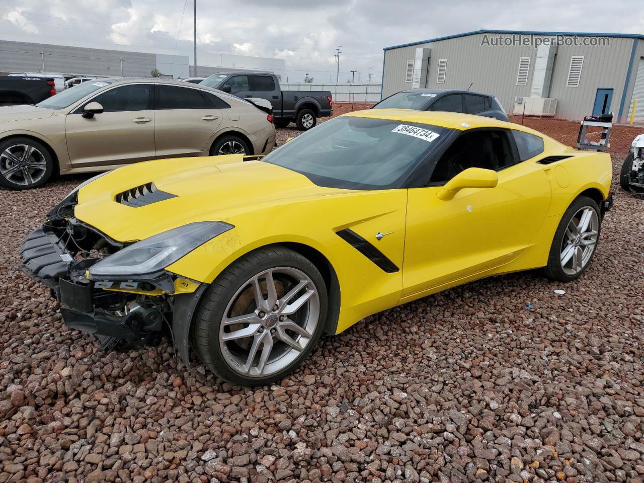 2017 Chevrolet Corvette Stingray Z51 1lt Yellow vin: 1G1YH2D7XH5102363