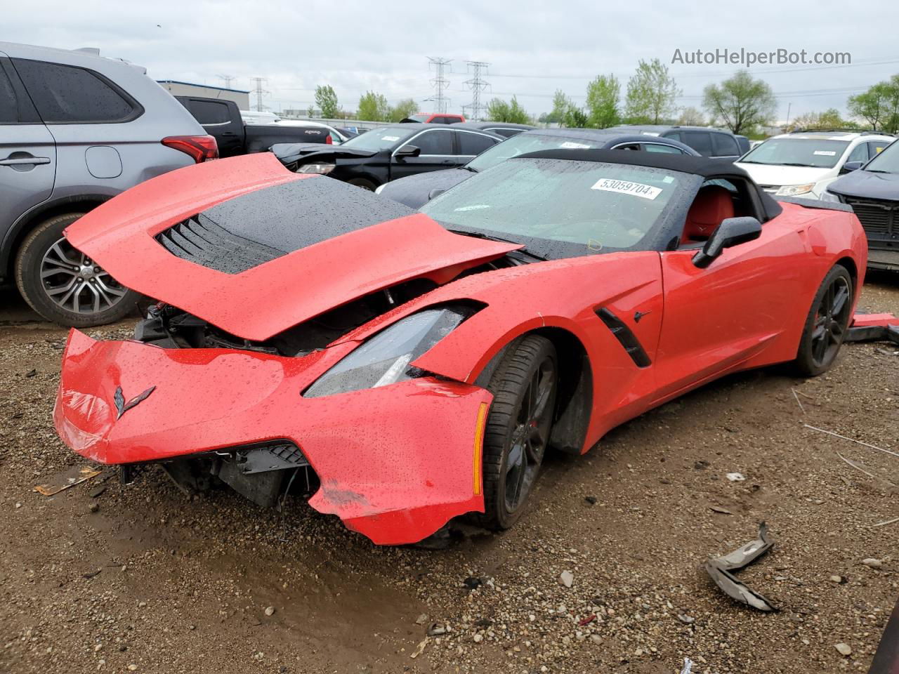 2017 Chevrolet Corvette Stingray Z51 2lt Красный vin: 1G1YK3D72H5121674