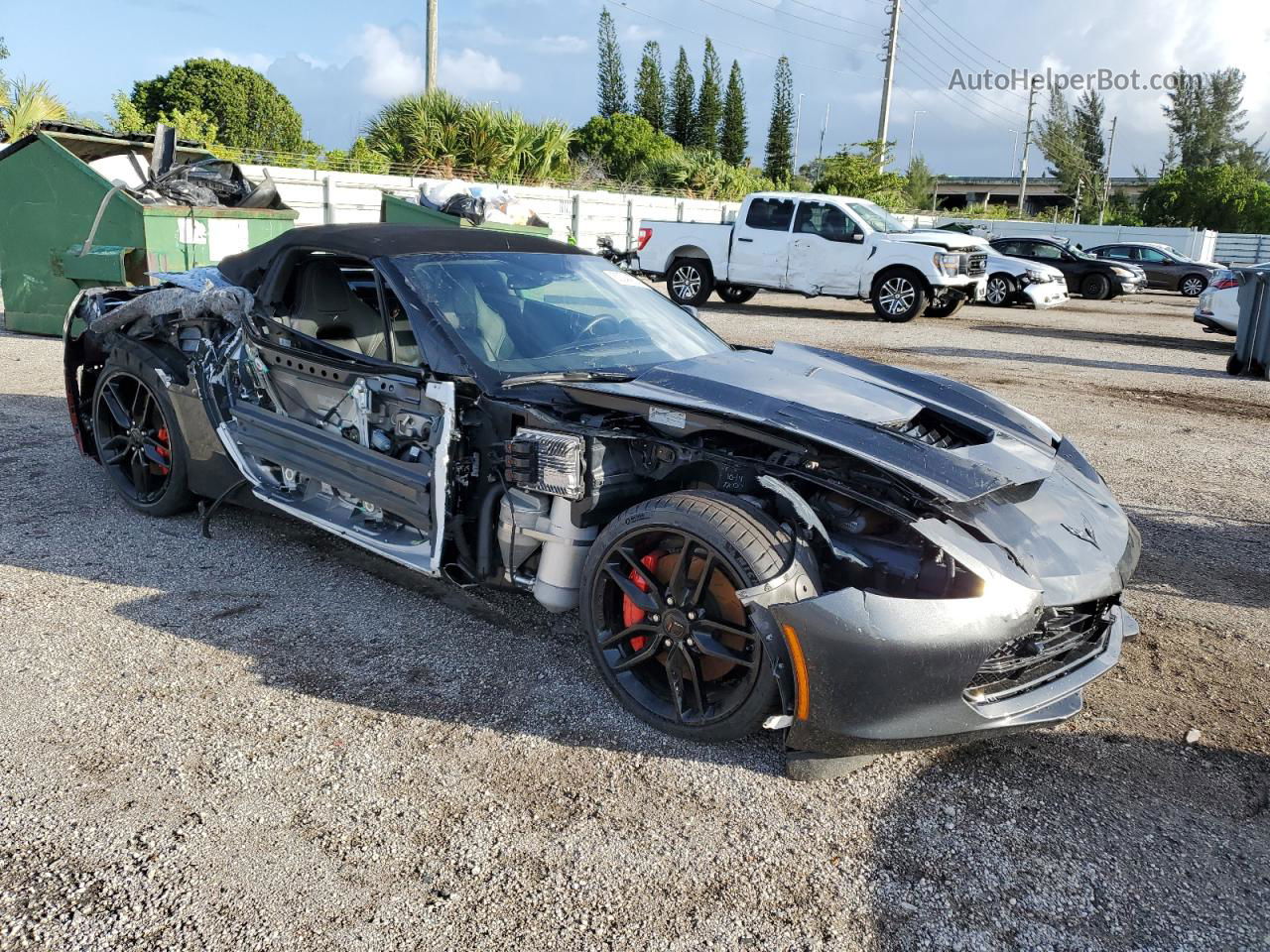 2017 Chevrolet Corvette Stingray Z51 2lt Серый vin: 1G1YK3D78H5111117