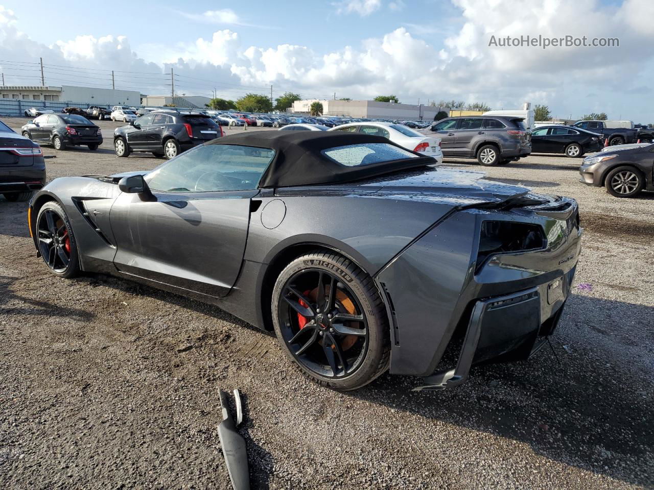 2017 Chevrolet Corvette Stingray Z51 2lt Серый vin: 1G1YK3D78H5111117