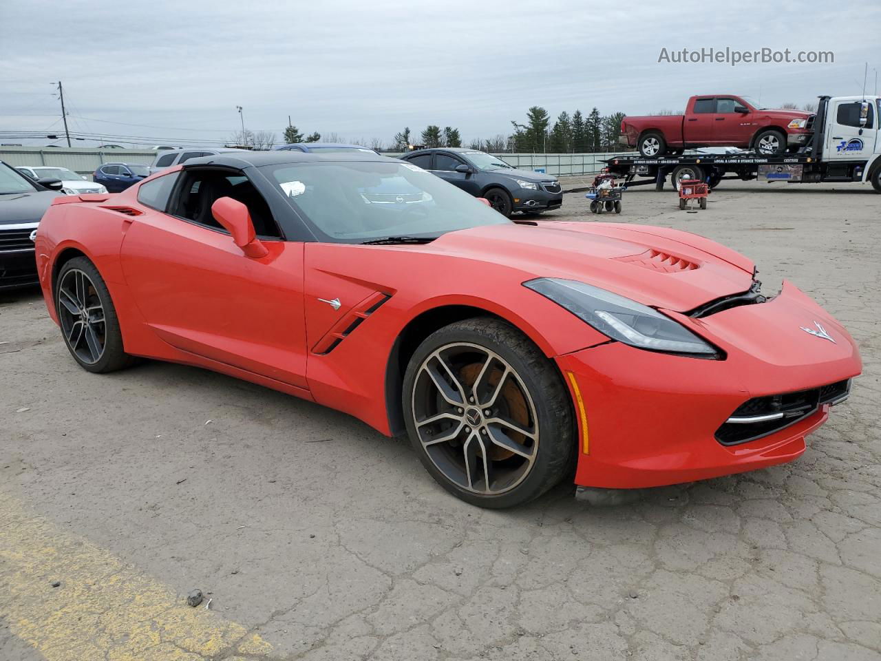 2017 Chevrolet Corvette Stingray Z51 3lt Красный vin: 1G1YL2D70H5104587