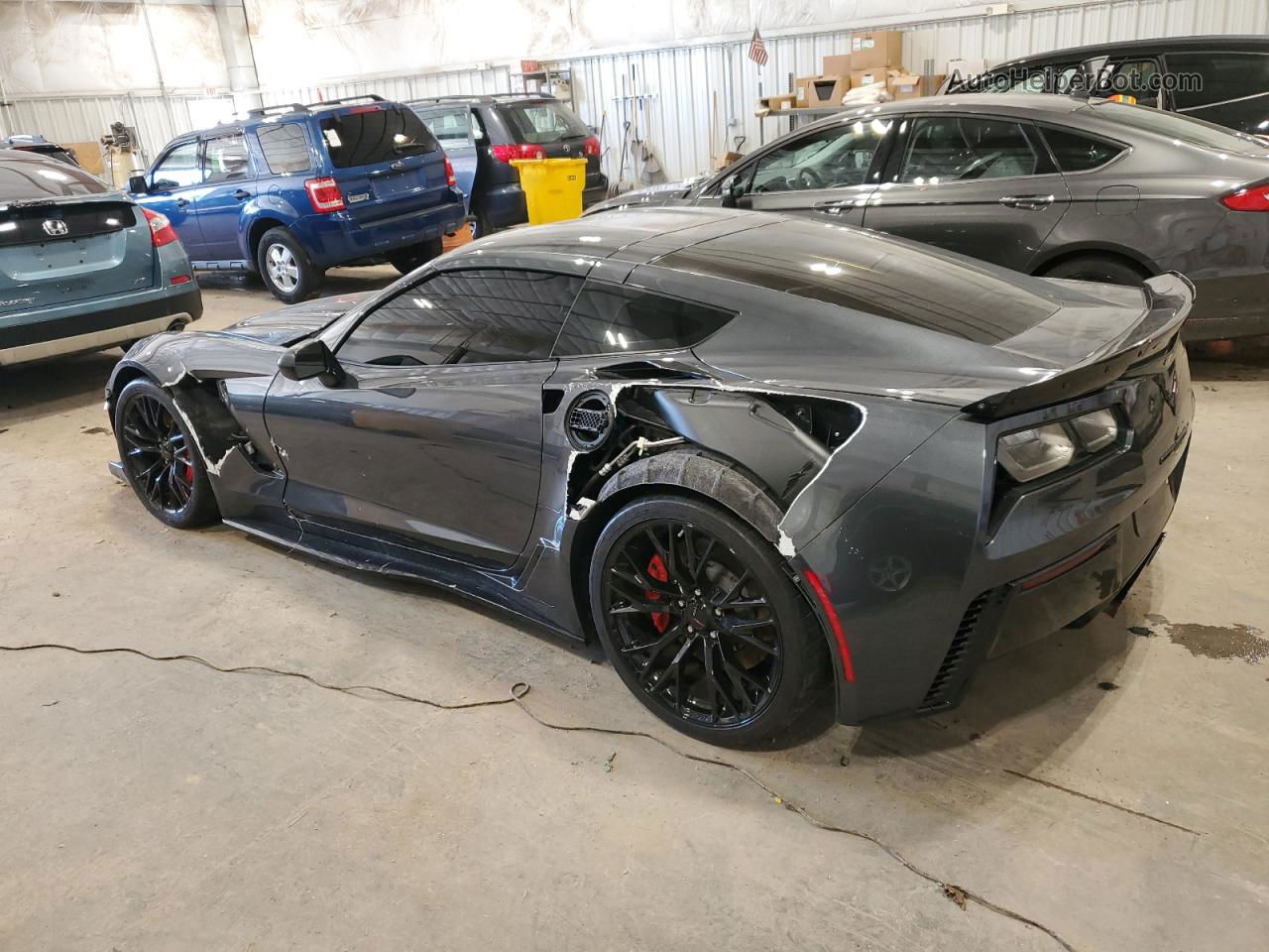 2017 Chevrolet Corvette Z06 1lz Gray vin: 1G1YP2D67H5606735