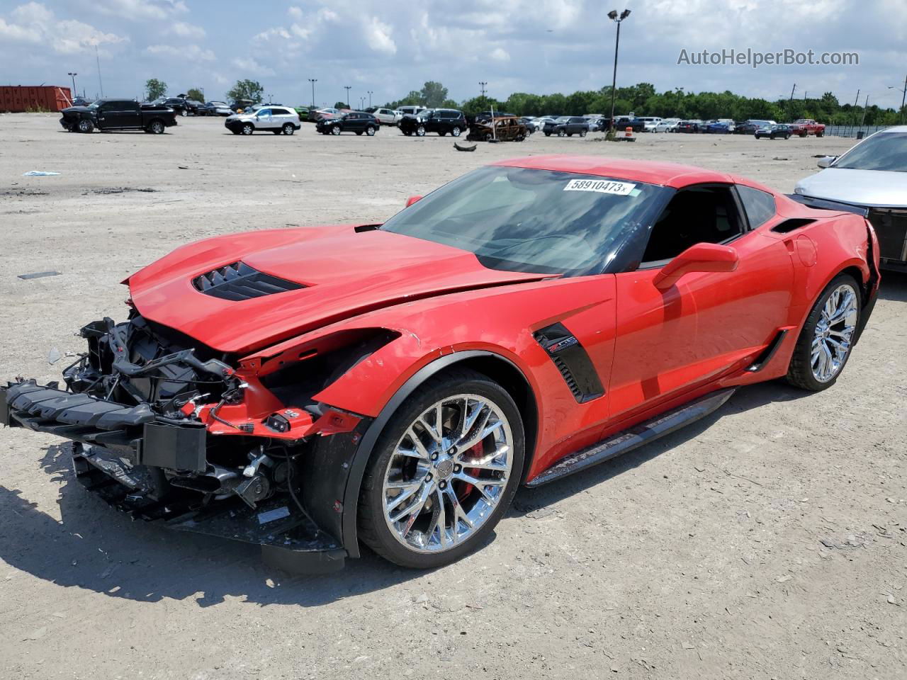 2017 Chevrolet Corvette Z06 2lz Red vin: 1G1YR2D60H5603136