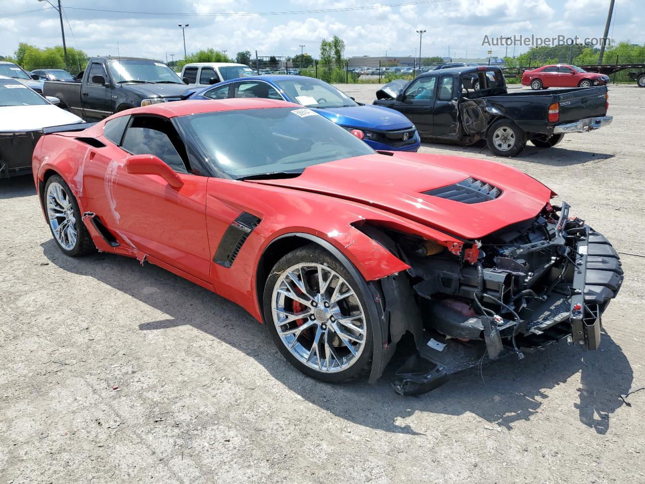 2017 Chevrolet Corvette Z06 2lz Red vin: 1G1YR2D60H5603136