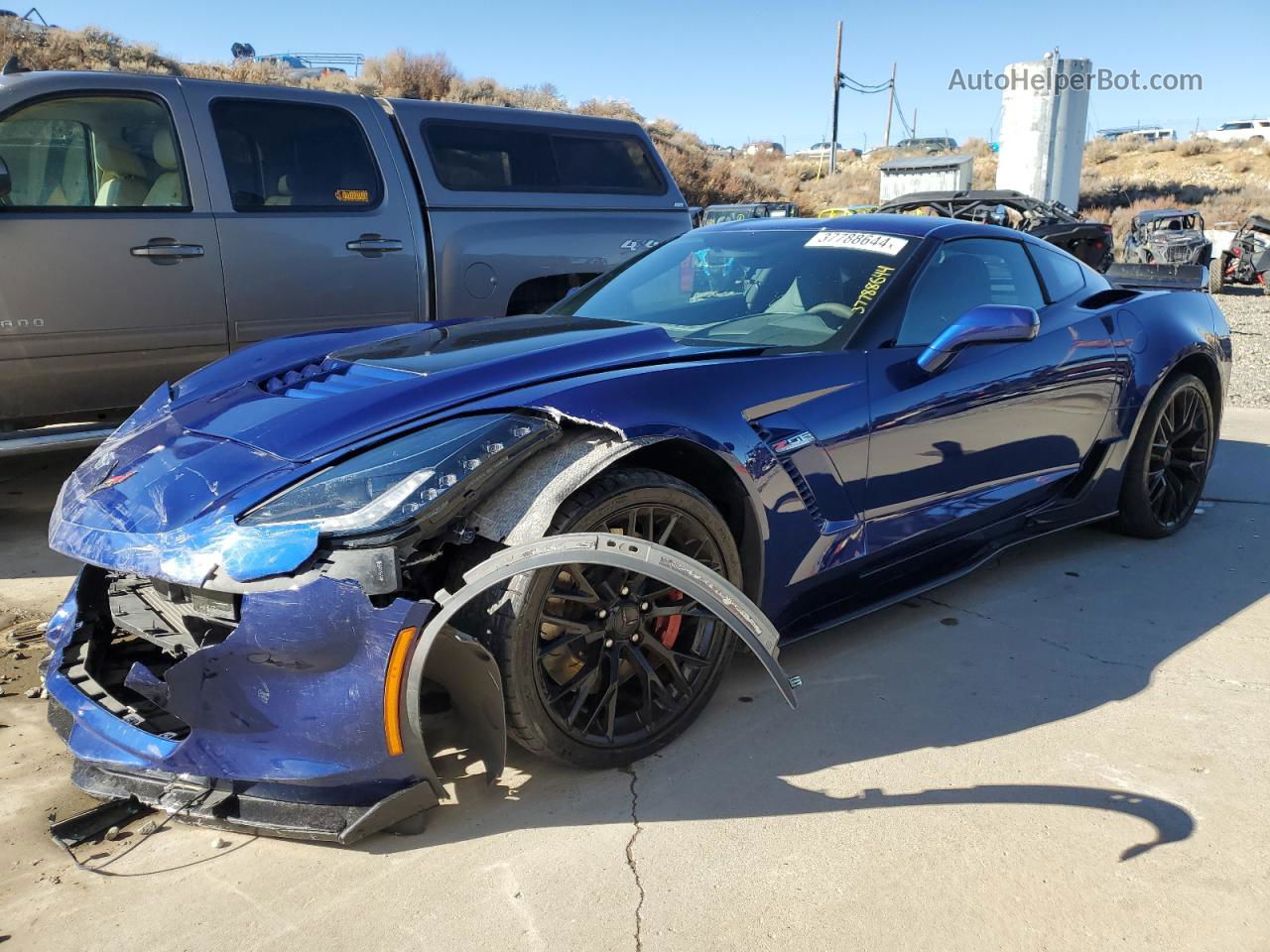 2017 Chevrolet Corvette Z06 2lz Синий vin: 1G1YS2D63H5600364