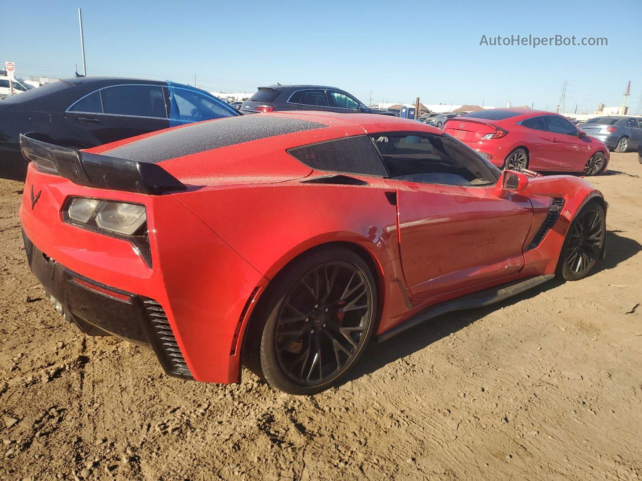 2017 Chevrolet Corvette Z06 3lz Red vin: 1G1YT2D60H5603817