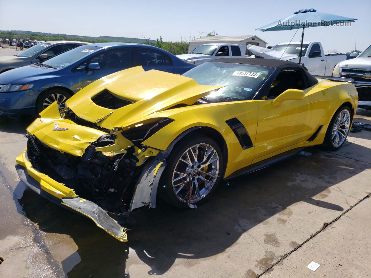 2017 Chevrolet Corvette Z06 3lz Yellow vin: 1G1YU3D61H5600637