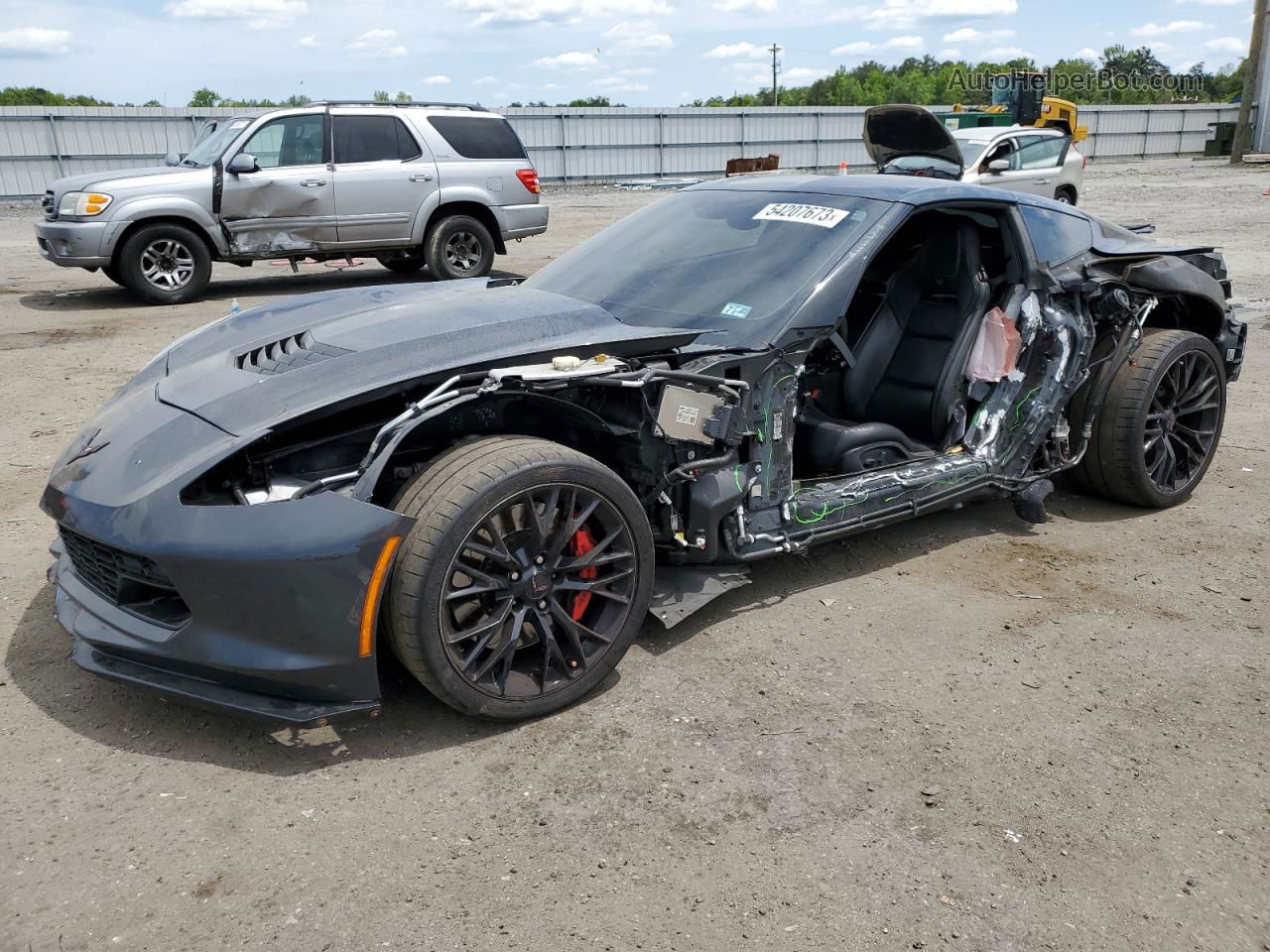 2017 Chevrolet Corvette Grand Sport 1lt Серый vin: 1G1YW2D79H5112193