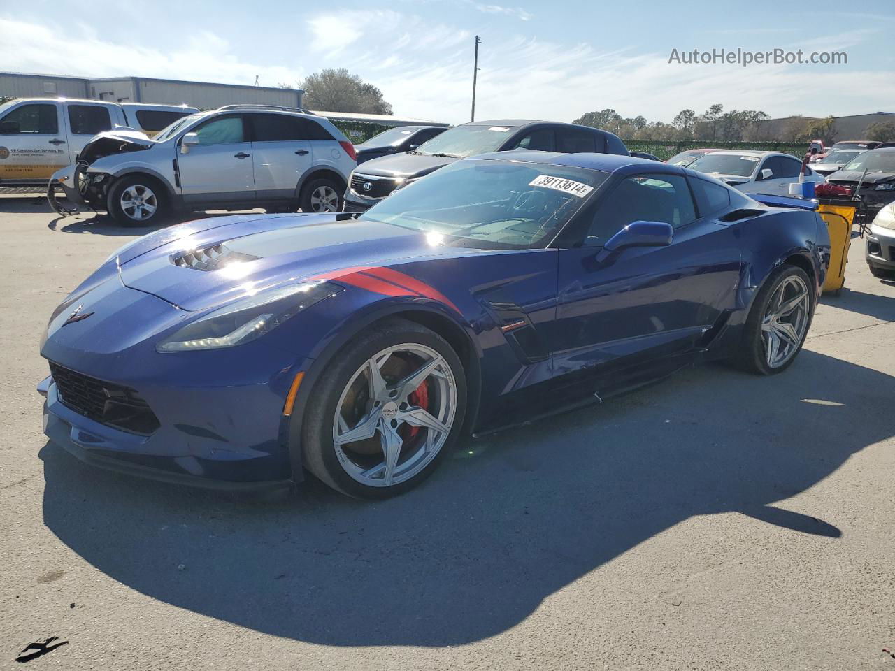 2017 Chevrolet Corvette Grand Sport 2lt Blue vin: 1G1YX2D72H5110119