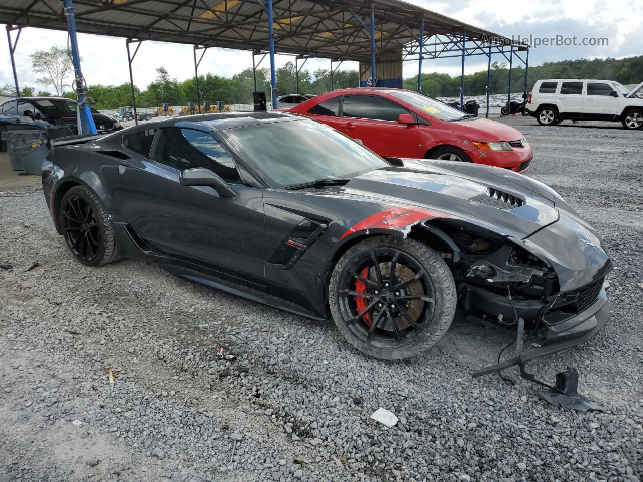 2017 Chevrolet Corvette Grand Sport 2lt Серый vin: 1G1YX2D73H5109674