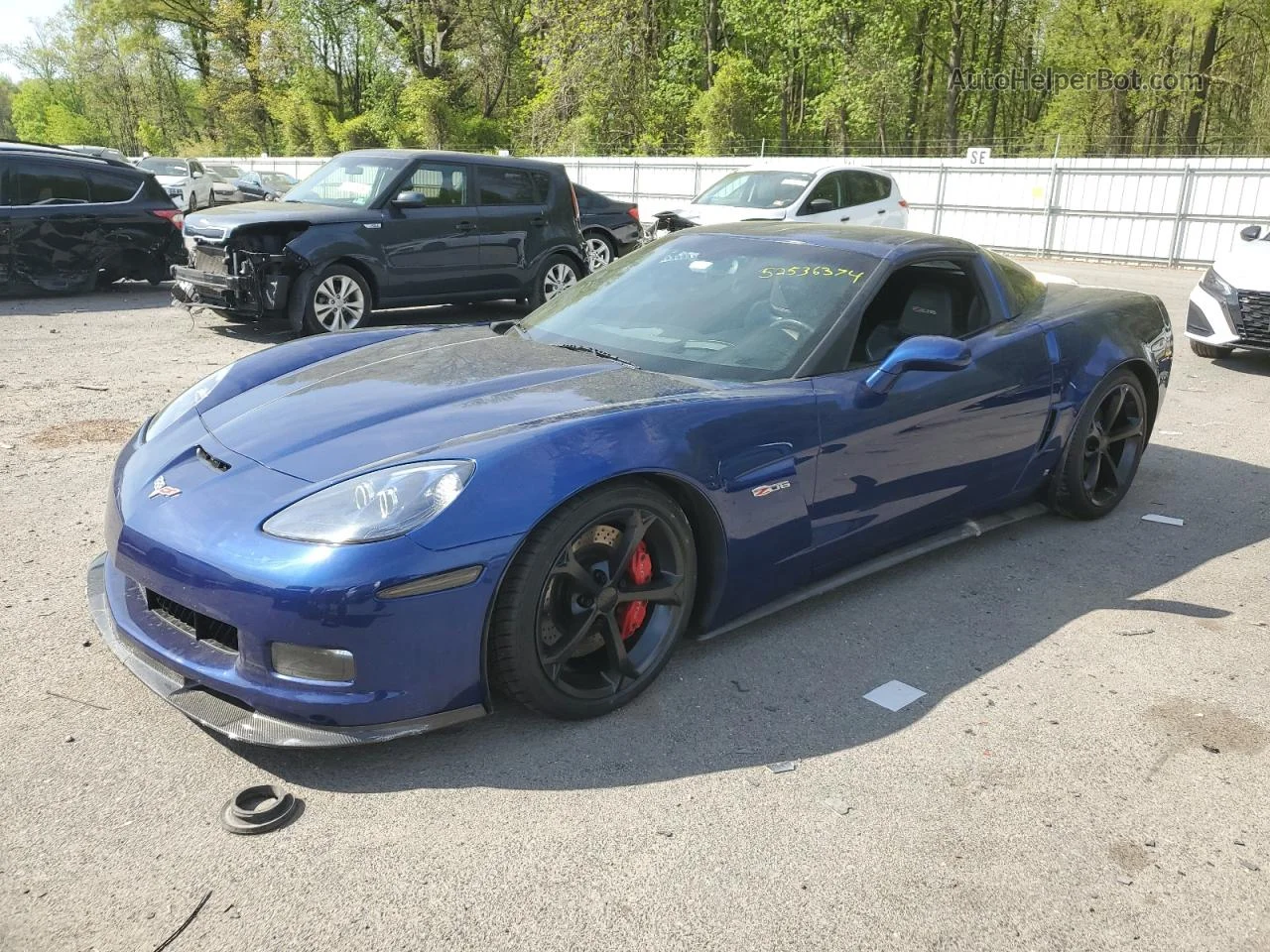 2006 Chevrolet Corvette Z06 Blue vin: 1G1YY26E365100561