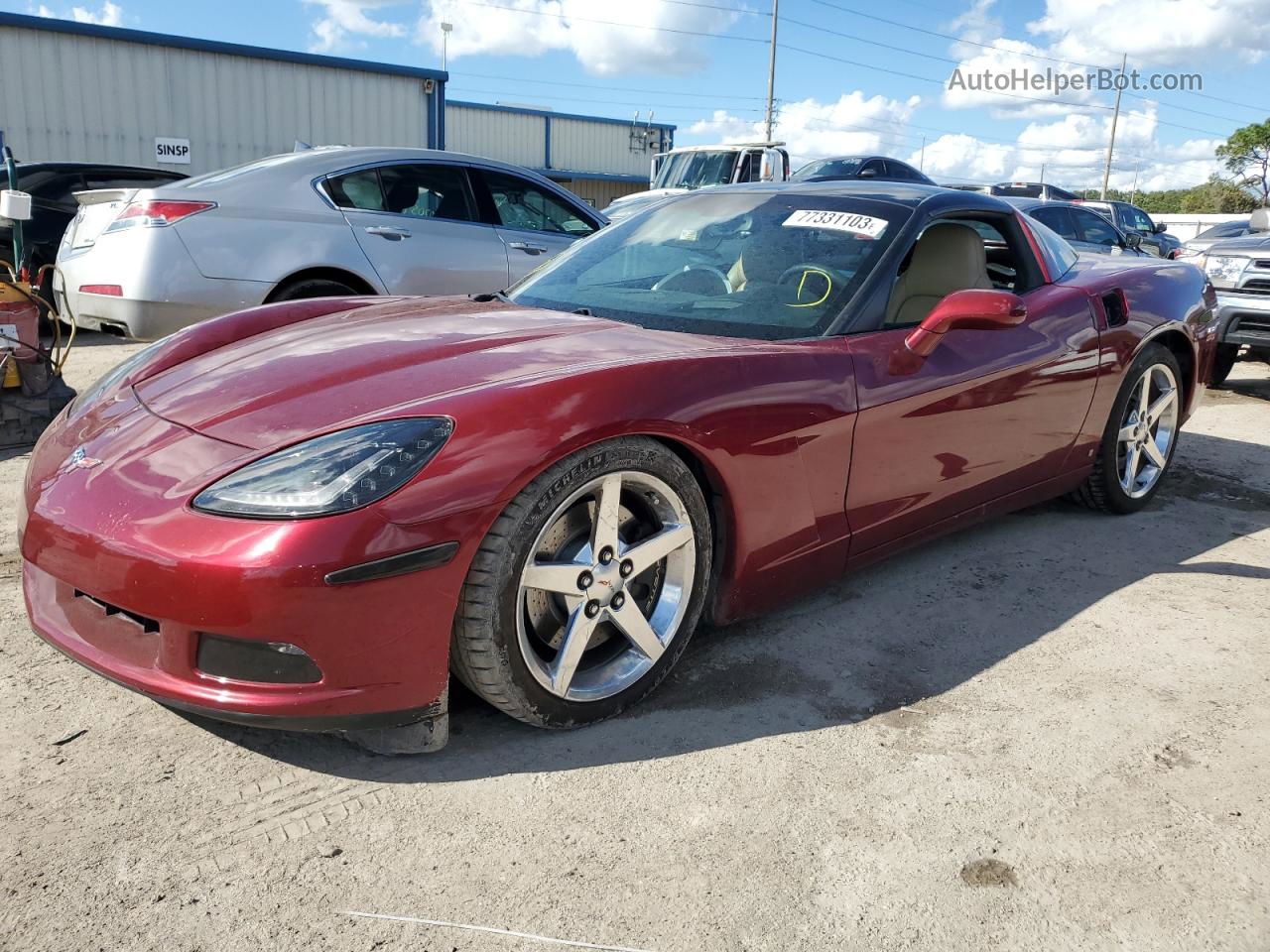 2006 Chevrolet Corvette  Темно-бордовый vin: 1G1YY26U765122893