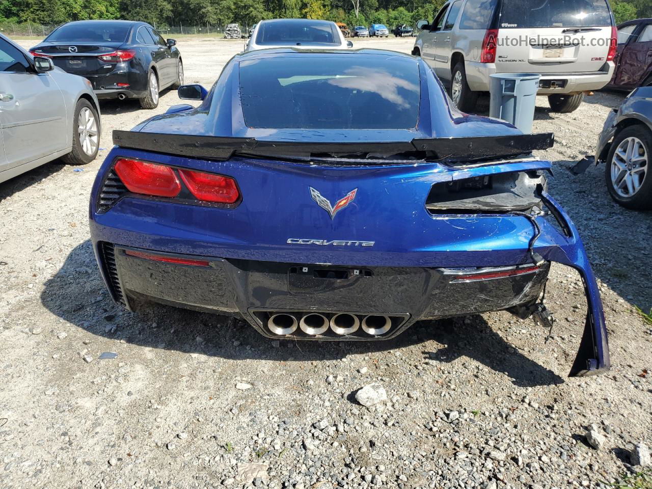 2017 Chevrolet Corvette Grand Sport 2lt Синий vin: 1G1YY2D74H5116310