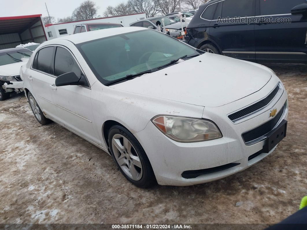 2012 Chevrolet Malibu Ls White vin: 1G1ZA5E01CF399103