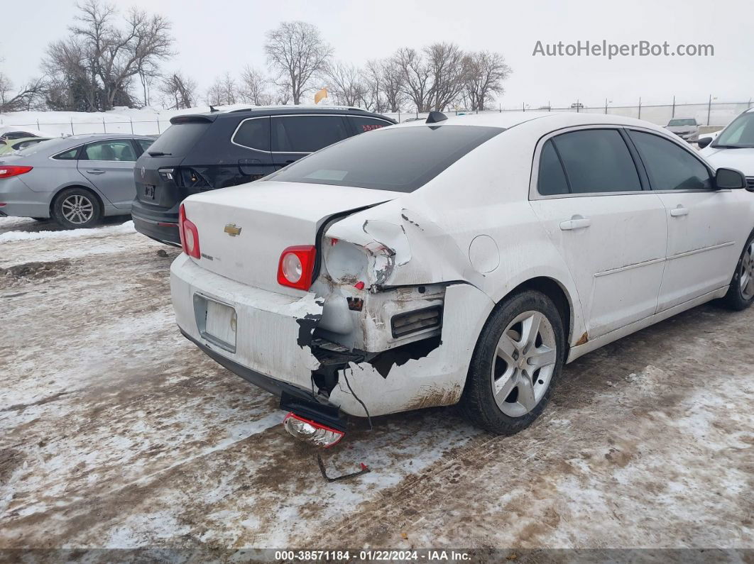 2012 Chevrolet Malibu Ls White vin: 1G1ZA5E01CF399103