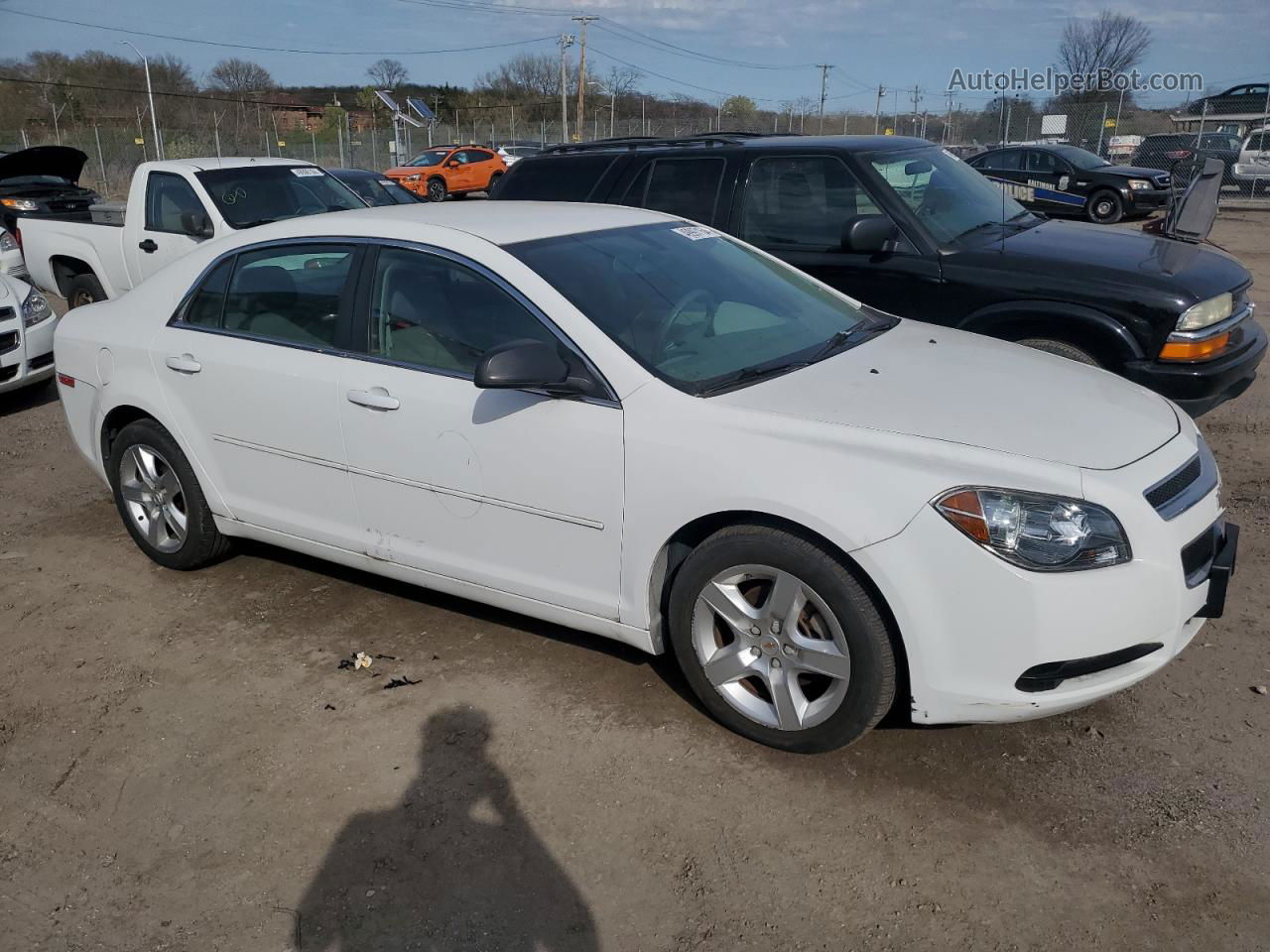 2012 Chevrolet Malibu Ls White vin: 1G1ZA5E06CF391420