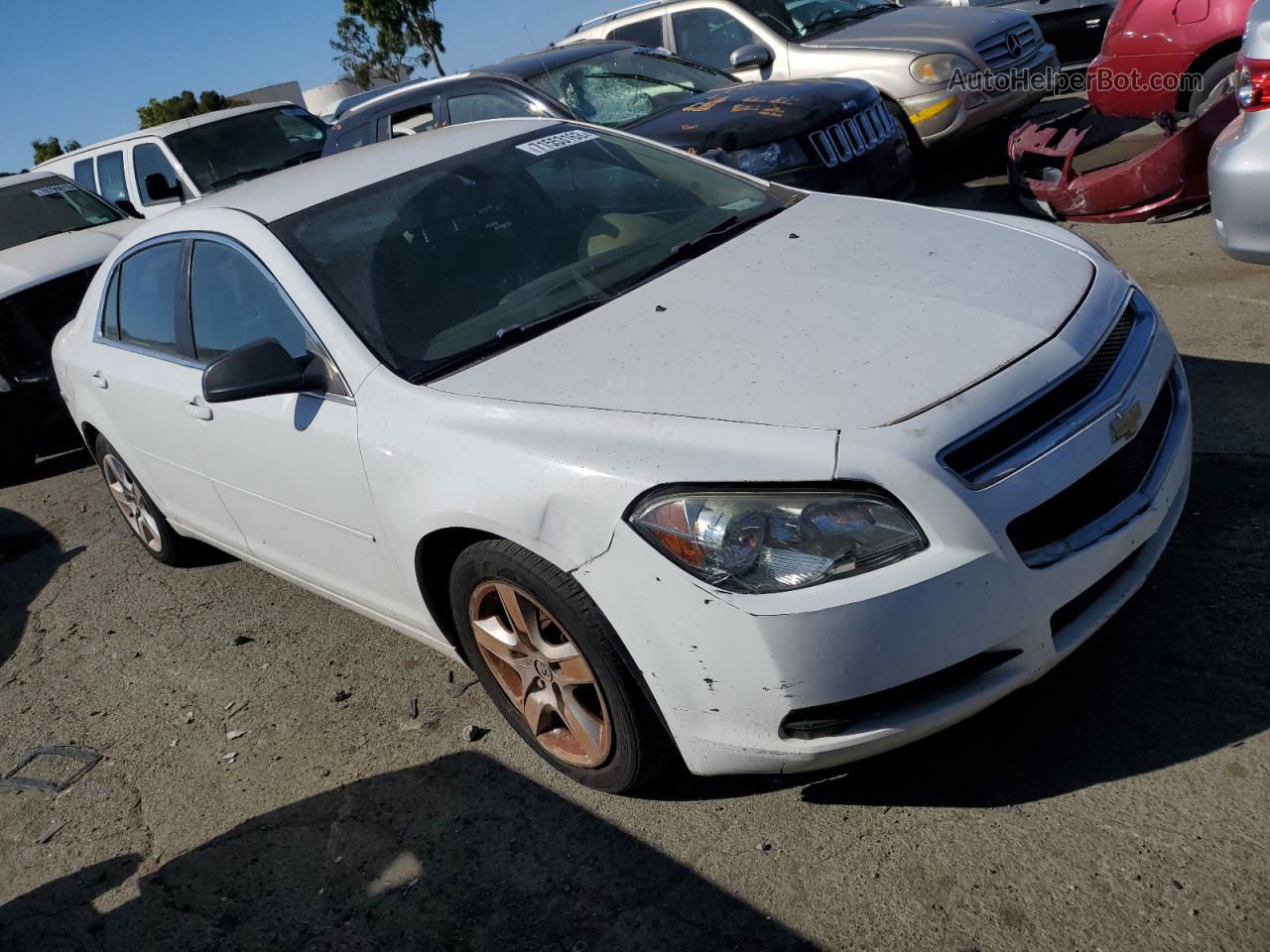 2012 Chevrolet Malibu Ls White vin: 1G1ZA5E07CF396156