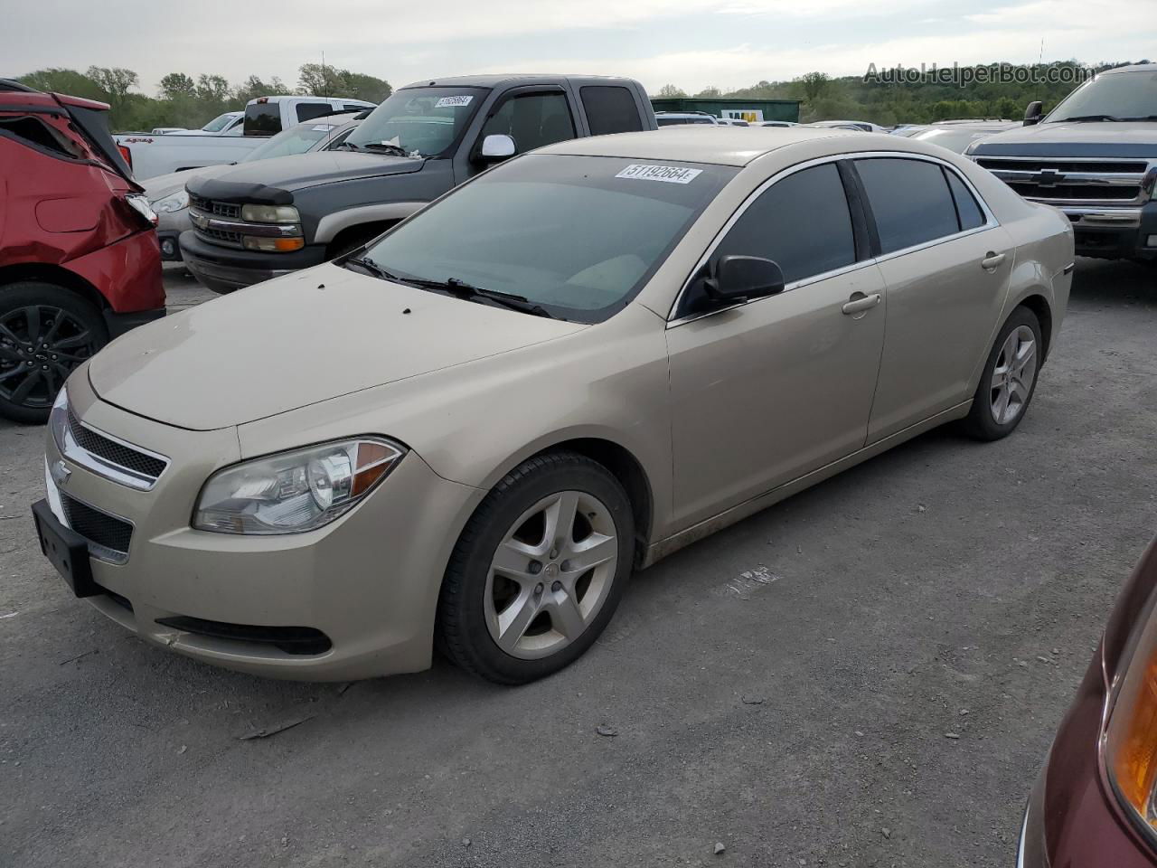 2012 Chevrolet Malibu Ls Beige vin: 1G1ZA5EUXCF220690