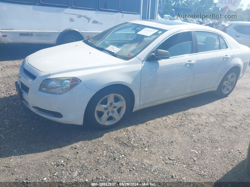 2012 Chevrolet Malibu Ls White vin: 1G1ZB5E00CF173485