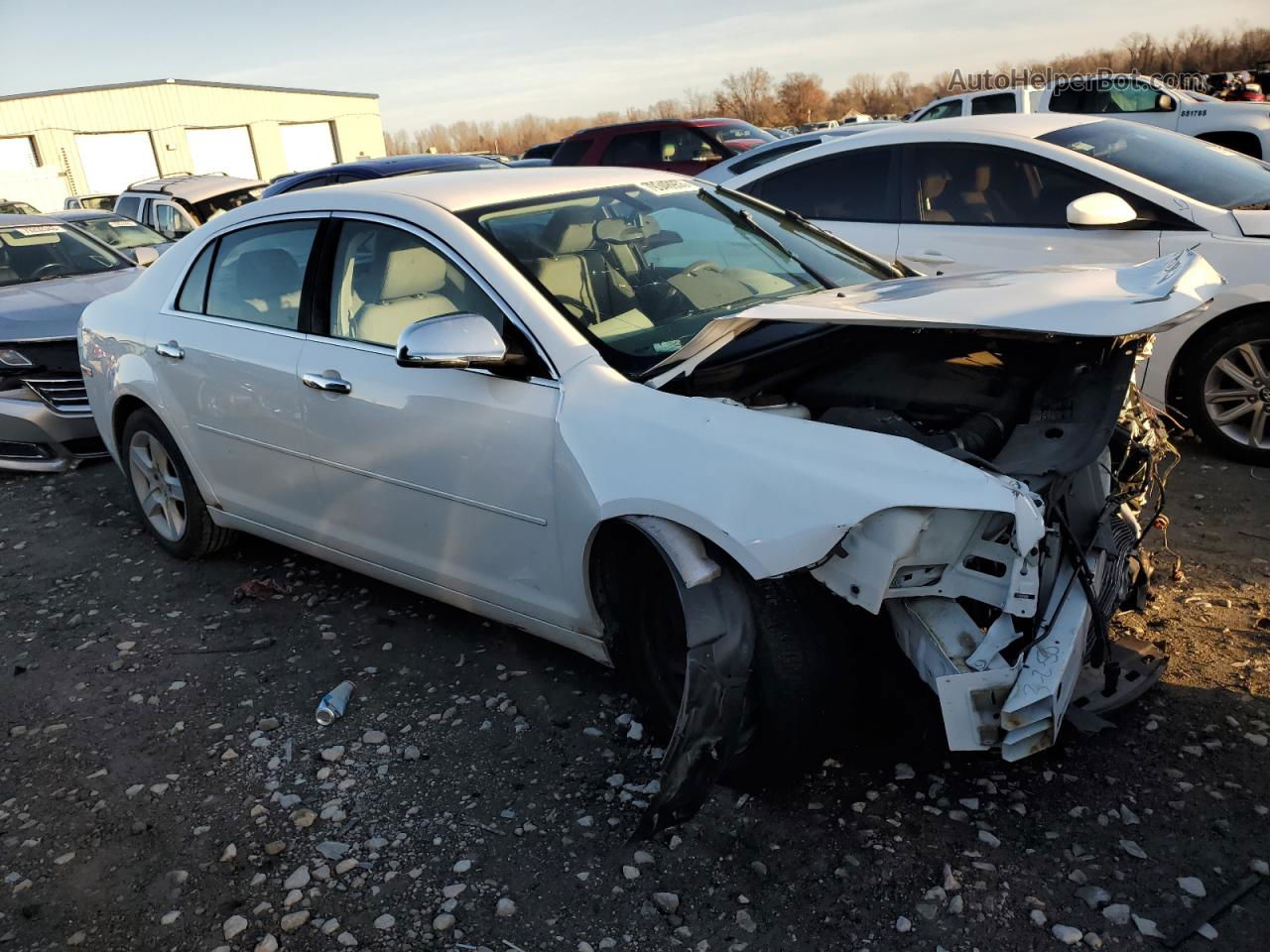 2012 Chevrolet Malibu Ls White vin: 1G1ZB5E02CF221990