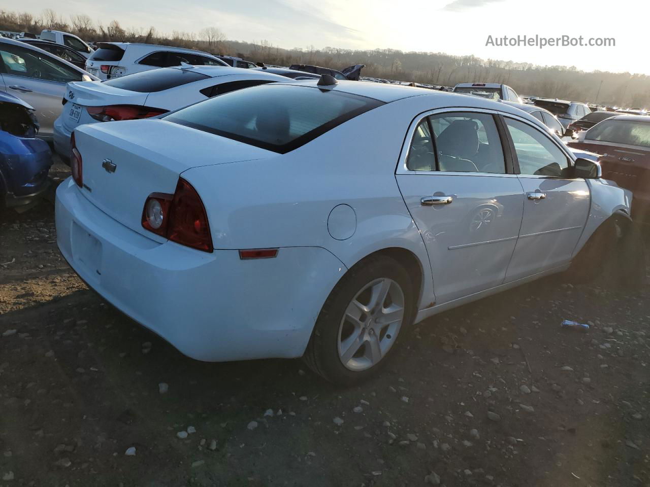 2012 Chevrolet Malibu Ls White vin: 1G1ZB5E02CF221990