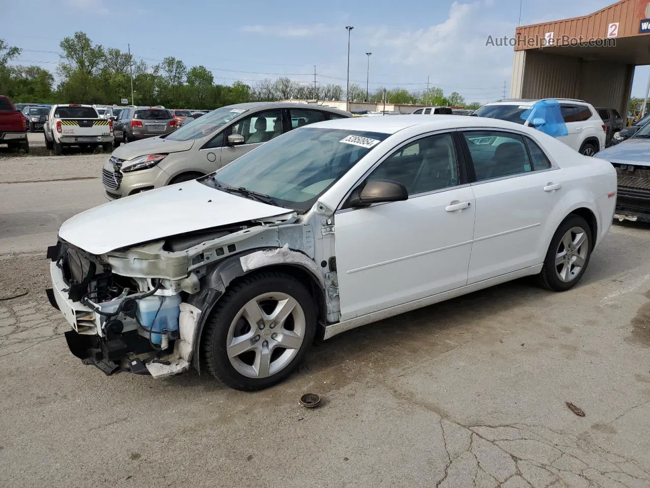 2012 Chevrolet Malibu Ls White vin: 1G1ZB5E03CF292776